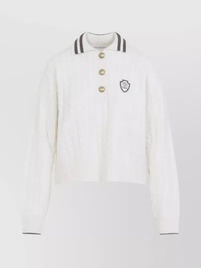 Brunello Cucinelli Sport Club Pullover With White Cashmere