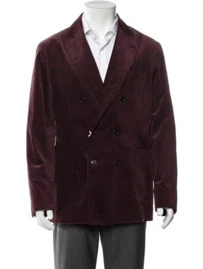 Pre-owned Brunello Cucinelli Sport Coat In Burgundy