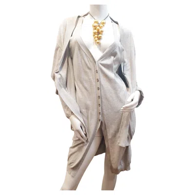 Pre-owned Brunello Cucinelli Sport Grey Cotton Strech Day Ensemble In Gray
