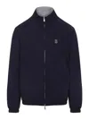 Brunello Cucinelli Water-resistant Long-sleeve Jacket In Blue