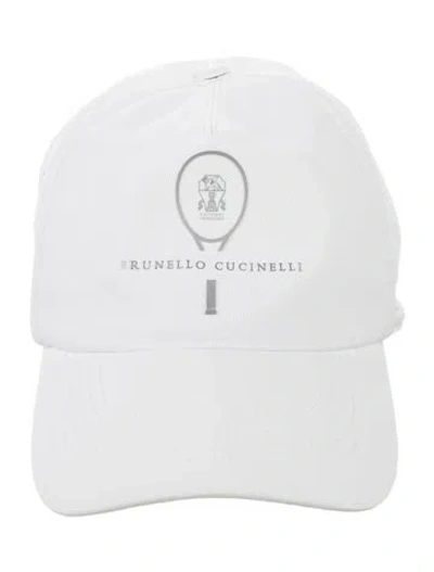 Pre-owned Brunello Cucinelli Sports Club Hats In White