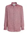 Brunello Cucinelli Spread-collar Linen Shirt