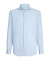 Brunello Cucinelli Spread-collar Shirt In Blue