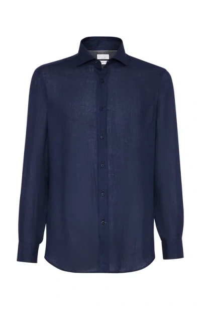 BRUNELLO CUCINELLI BRUNELLO CUCINELLI SPREAD COLLAR SHIRT
