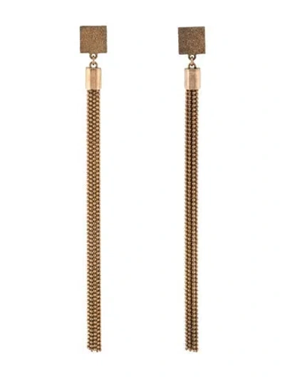 Pre-owned Brunello Cucinelli Square Chandelier Earrings In Multicolor