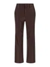 Brunello Cucinelli Square Cigarette Pants In Burgundy
