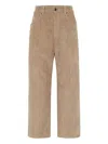 Brunello Cucinelli Square Contemporary Trousers In Neutral