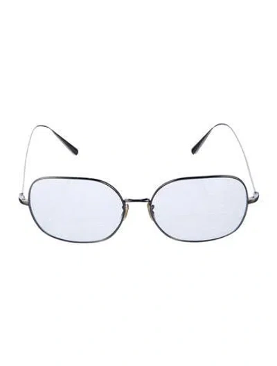 Pre-owned Brunello Cucinelli Square Eyeglasses In Silver