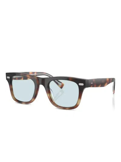Brunello Cucinelli Square-frame Sunglasses In Braun