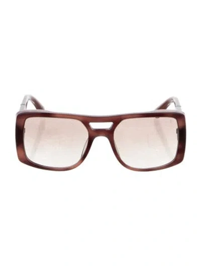 Pre-owned Brunello Cucinelli Square Gradient Sunglasses In Brown