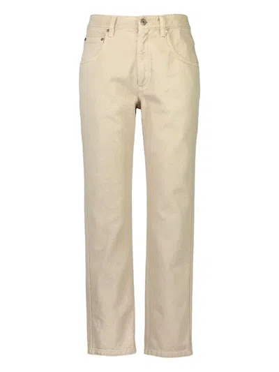 Brunello Cucinelli Square Jeans In Neutral