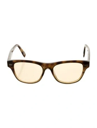 Pre-owned Brunello Cucinelli Square Mirrored Sunglasses In Brown