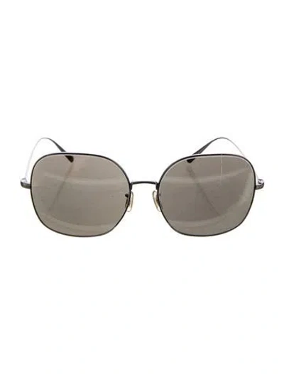 Pre-owned Brunello Cucinelli Square Mirrored Sunglasses In Silver