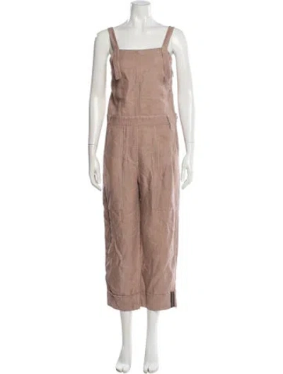 Pre-owned Brunello Cucinelli Square Neckline Jumpsuit In Pink