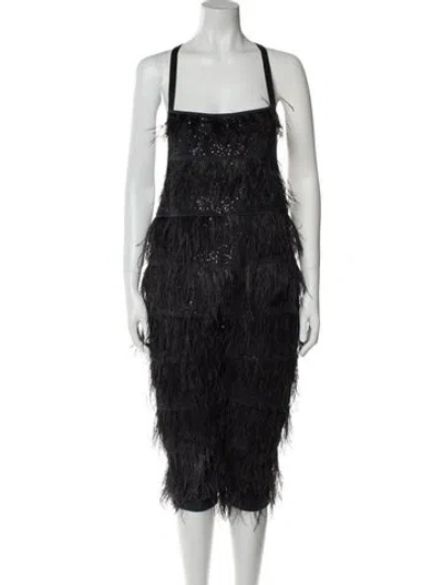 Pre-owned Brunello Cucinelli Square Neckline Jumpsuit W/ Tags In Black