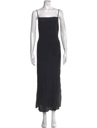 Pre-owned Brunello Cucinelli Square Neckline Long Dress In Grey