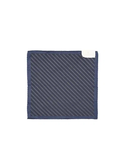 Brunello Cucinelli Square Pocket Square In Blue