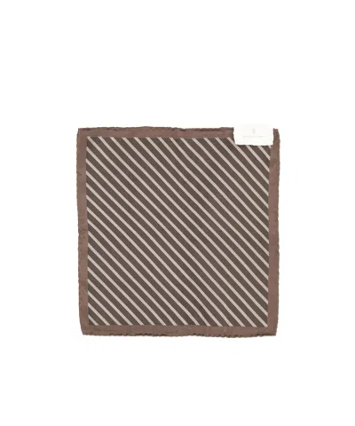 Brunello Cucinelli Square Pocket Square In Burgundy