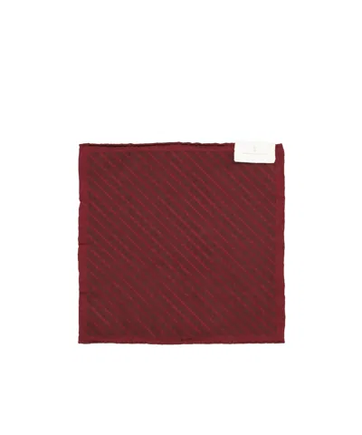 Brunello Cucinelli Square Pocket Square In Red