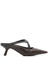 Brunello Cucinelli Square Pointed Sandals In Brown