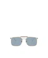 Brunello Cucinelli Sartorial Sunset Square Sunglasses In Blue