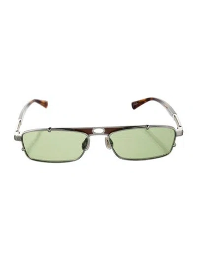 Pre-owned Brunello Cucinelli Square Tinted Sunglasses In Silver