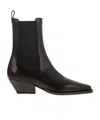 Brunello Cucinelli Square Toe Ankle Boots In Black