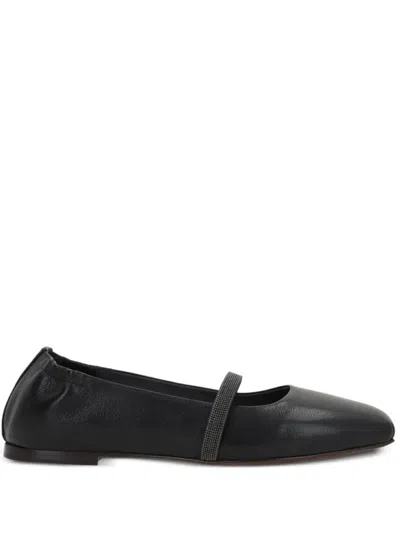BRUNELLO CUCINELLI SQUARE-TOE BALLERINA SHOES