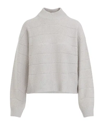 BRUNELLO CUCINELLI BRUNELLO CUCINELLI MOCK NECK KNITTED JUMPER