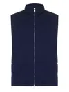 Brunello Cucinelli Blue Wool Canvas Padded Vest