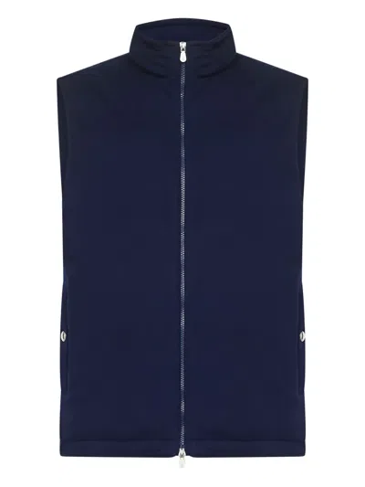 BRUNELLO CUCINELLI STAND-COLLAR ZIP-FRONT GILET