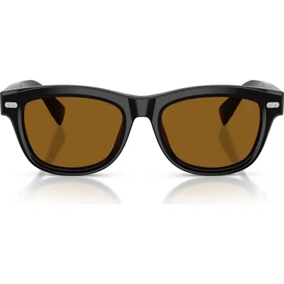 Brunello Cucinelli Stanley J 53mm Pillow Sunglasses In Brown