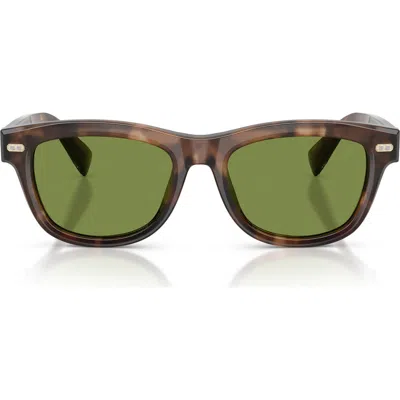 Brunello Cucinelli Stanley J 53mm Pillow Sunglasses In Green
