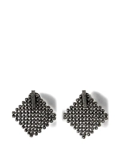 Brunello Cucinelli Sterling Silver Earrings In Gray