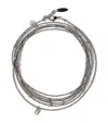 Brunello Cucinelli Sterling Silver Wrap Bracelet In Metallic