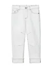 Brunello Cucinelli Stitch-detail Straight-leg Jeans In 白色