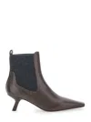 Brunello Cucinelli Bead-embellished Suede And Stretch-knit Ankle Boots In Brown
