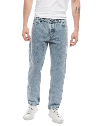 Brunello Cucinelli Stone Wash Traditional Fit Jean In Blue