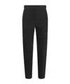 Brunello Cucinelli Wool High Waist Trousers With Bead Detail In Black