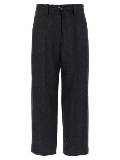 Brunello Cucinelli Straight Crop Pants Gray