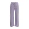 Brunello Cucinelli Woman Jeans Mauve Size 4 Cotton, Elastane, Soft Leather, Brass