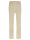 Brunello Cucinelli Straight-fit Denim Trousers In Neutral