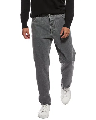 Brunello Cucinelli Straight Jean In Green
