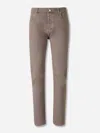 Brunello Cucinelli Button Fly Jeans In Brown