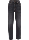Brunello Cucinelli Women's Authentic Denim Straight Jeans In Black  