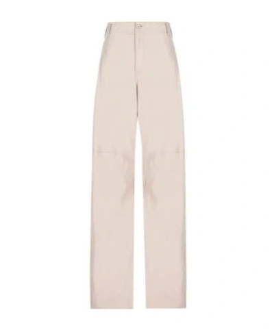 Brunello Cucinelli Straight Leather Pants In Pink