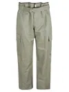 Brunello Cucinelli Straight Leg Belted Cargo Trousers In Green