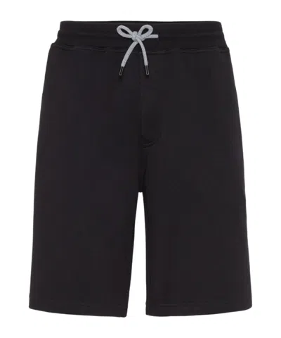 BRUNELLO CUCINELLI BRUNELLO CUCINELLI DRAWSTRING STRAIGHT LEG BERMUDA SHORTS