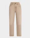 Brunello Cucinelli Denim Jeans With Belt Loops And Pockets In Neutral