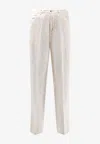 Brunello Cucinelli Straight-leg Corduroy Pants In White